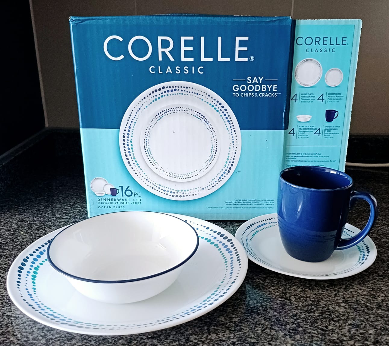 Dinner Plates Corelle Livingware Ocean Blues Corelle, Plate Set