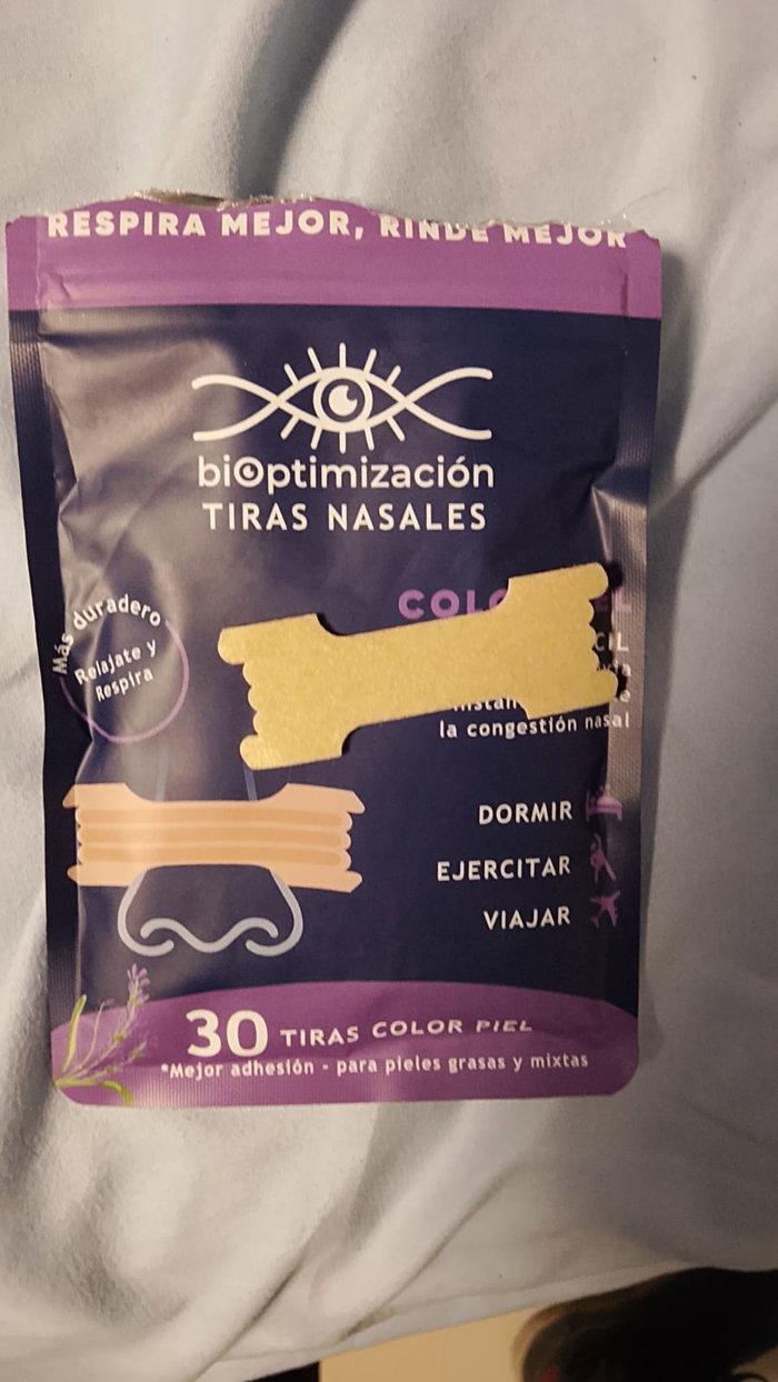 Foto que envió Paola Á. junto con su reseña de las tiras nasales