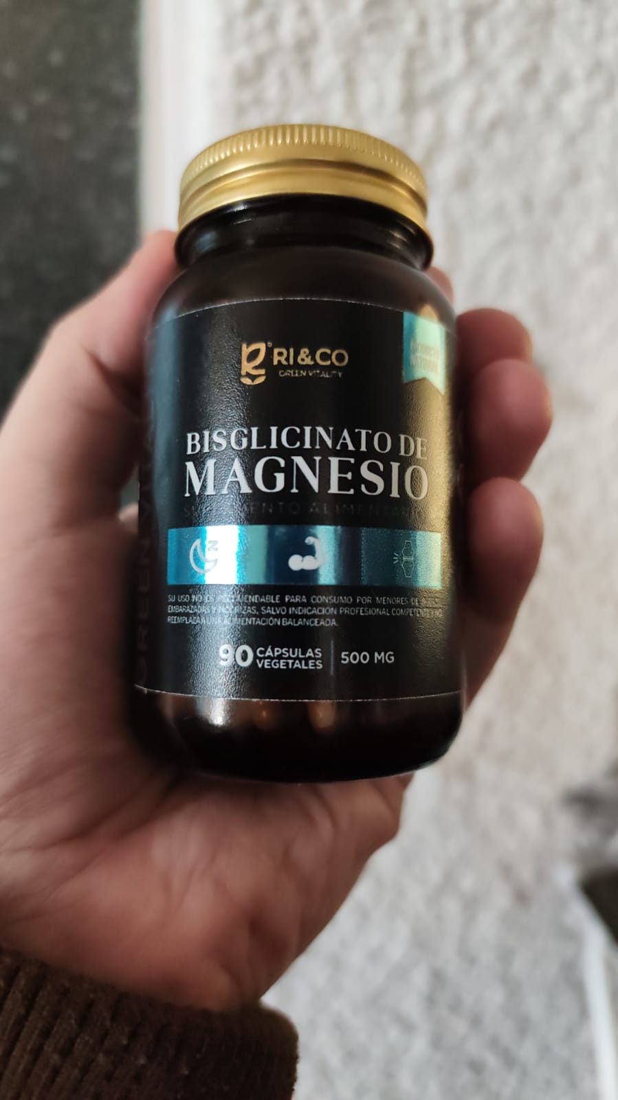 Foto de Mauricio sobre Bisglicinato de Magnesio 500mg 90 Cápsulas Vegetales - RI&CO