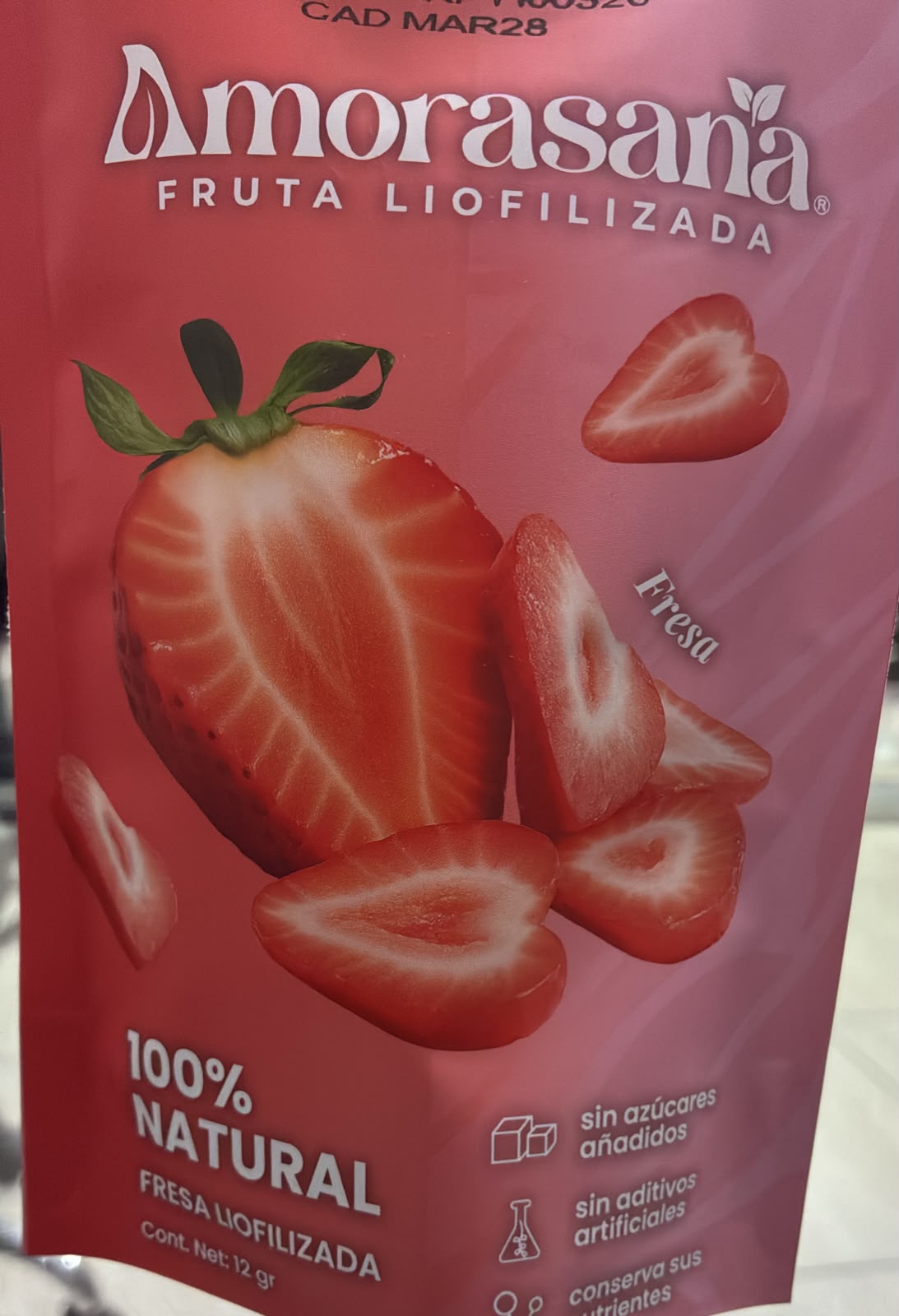 Reseña de Sandra Gomez sobre Snack de Fruta | Fresa